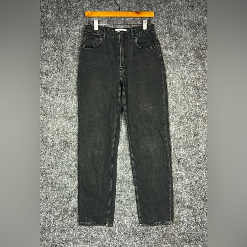 Reformation Everyday Jean Seine Dark Black High Waisted Denim Baggy Womens 26x30